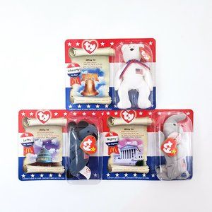 Ty Teenie Beanie Babies “American Trio” McDonalds Collection – Set of 3 – NEW
